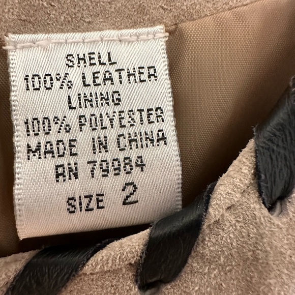 CHICO'S DESIGN Suede Leather Southwestern Graphic Jacket NWOT - Picture 10 of 11